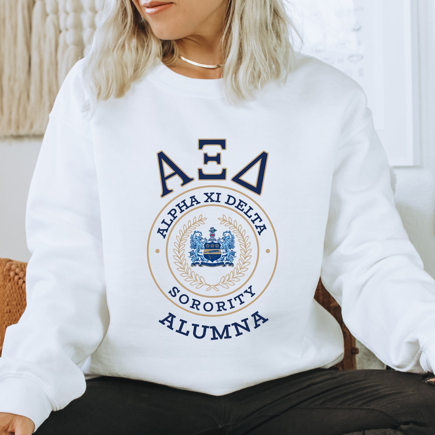 Alpha Xi Delta Alumna Vintage Sorority Sweatshirt _ 31017g