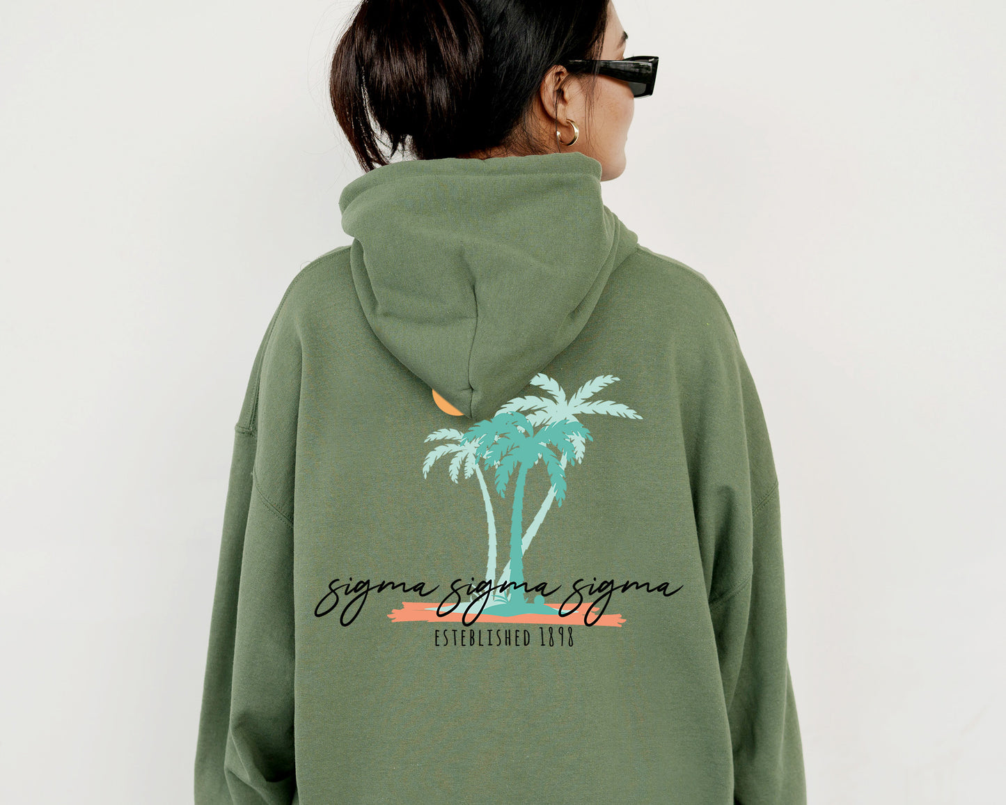 Sigma Sigma Sigma Island Sisterhood Sorority Hoodie _ 33582g