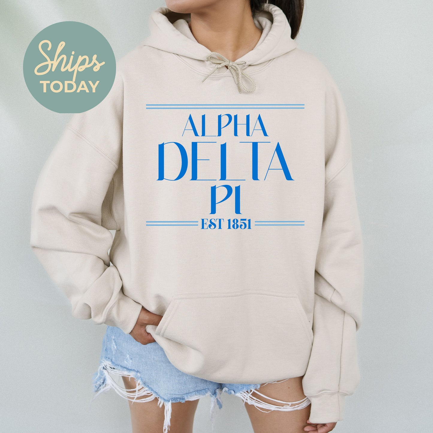 Alpha Delta Pi Greek Harmony Sorority Hoodie _ 34965g