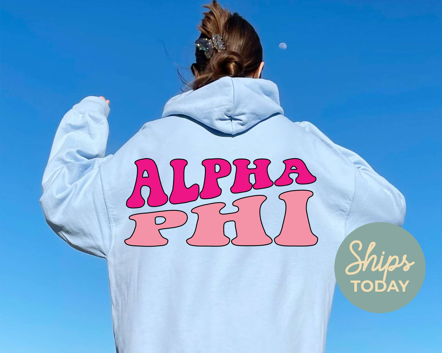 Alpha Phi Shades of Pink Sorority Hoodie _ 32977g