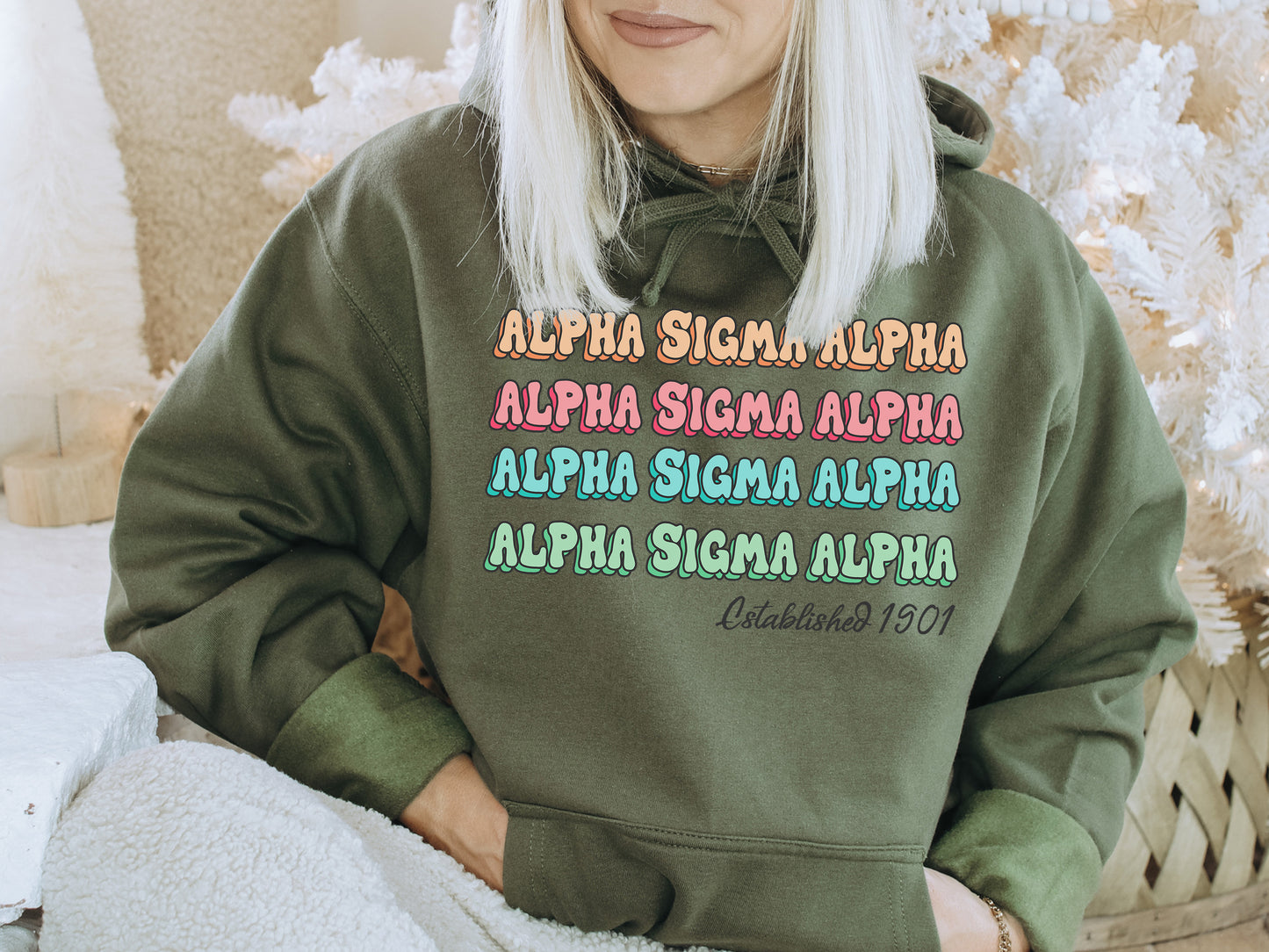 Alpha Sigma Alpha Lucy Sorority Hoodie _ 264g