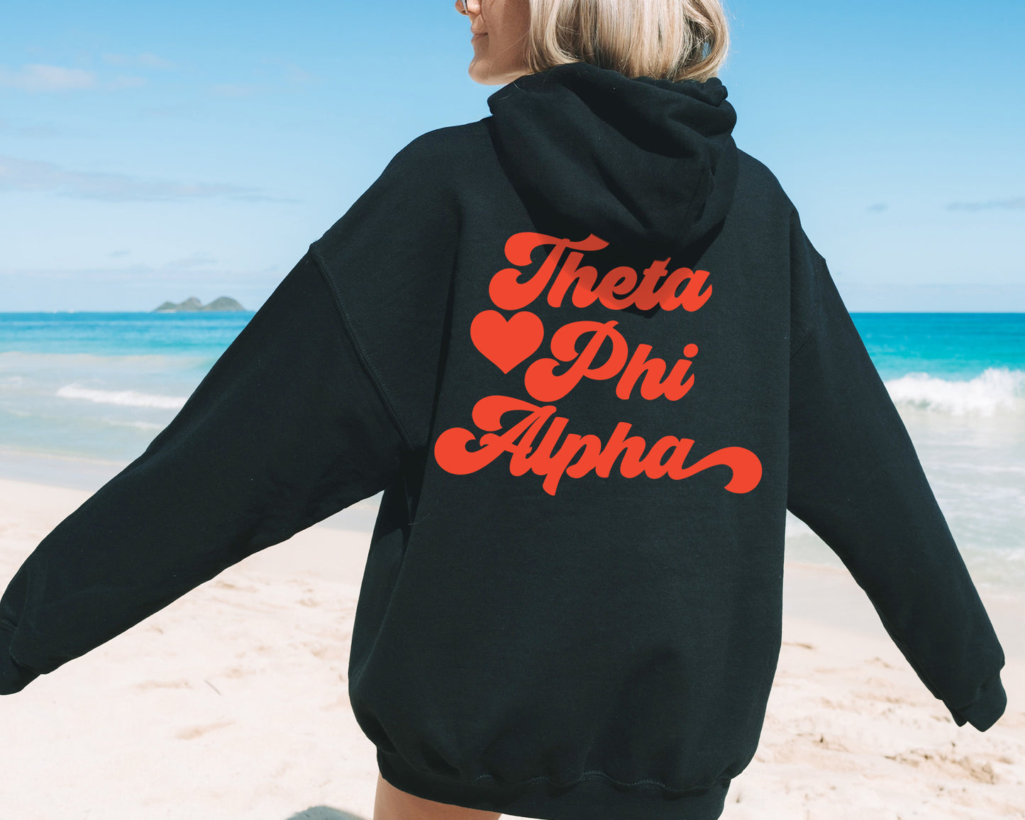 Theta Phi Alpha Red Heart Sorority Hoodie _ 33370g