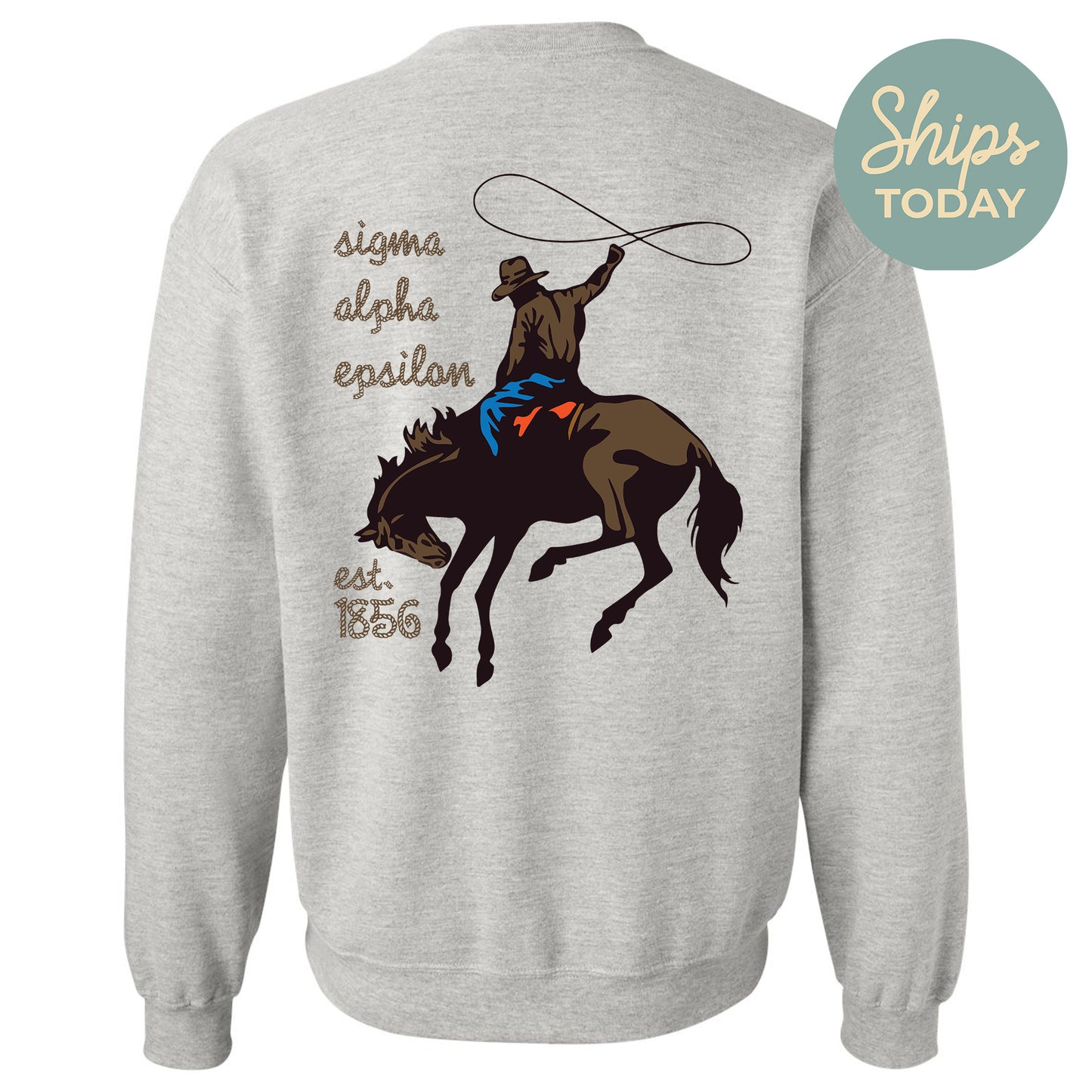 Sigma Alpha Epsilon Cowboy Fraternity Sweatshirt _ 31200g