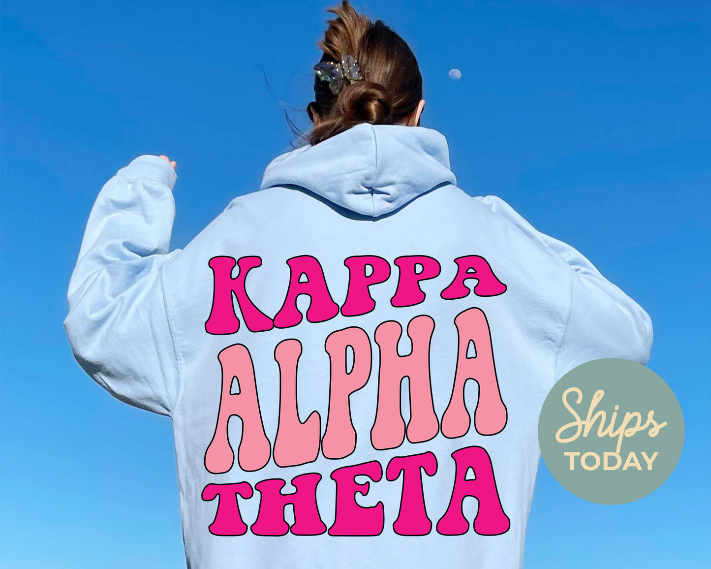Kappa Alpha Theta Shades of Pink Sorority Hoodie _ 32987g