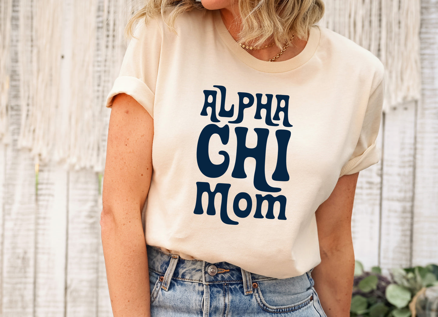 Alpha Chi Omega Got it from my Mom Sorority T-shirt _ 3071g