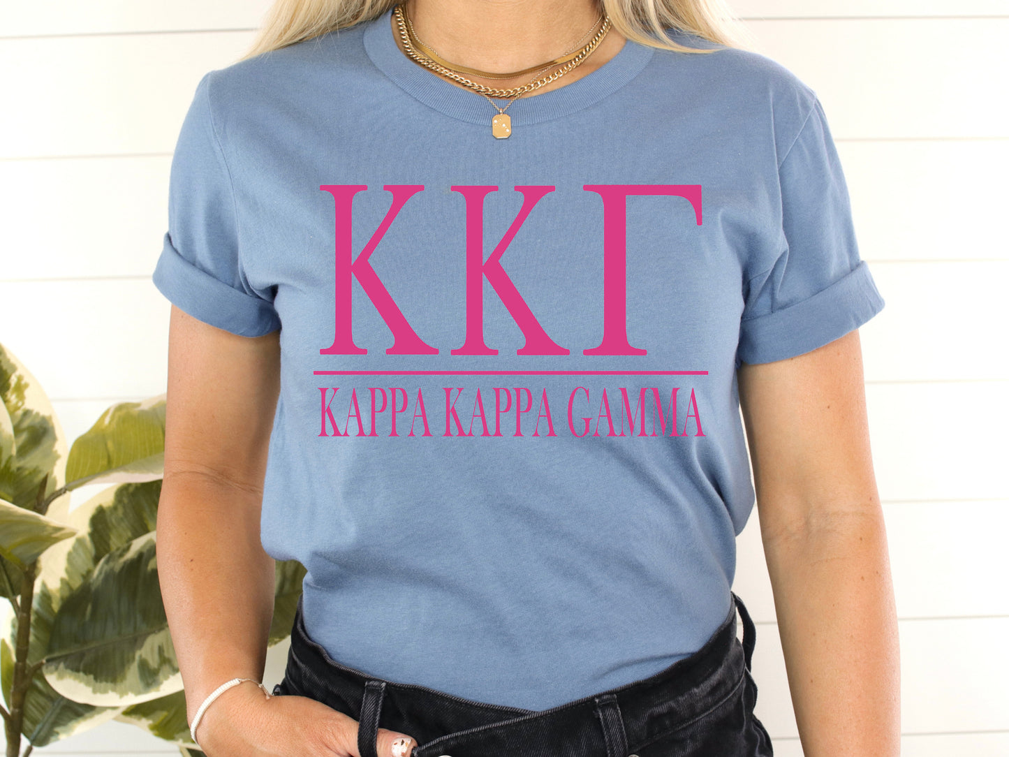 Kappa Kappa Gamma Loud Letters Sorority T-shirt _ 483g