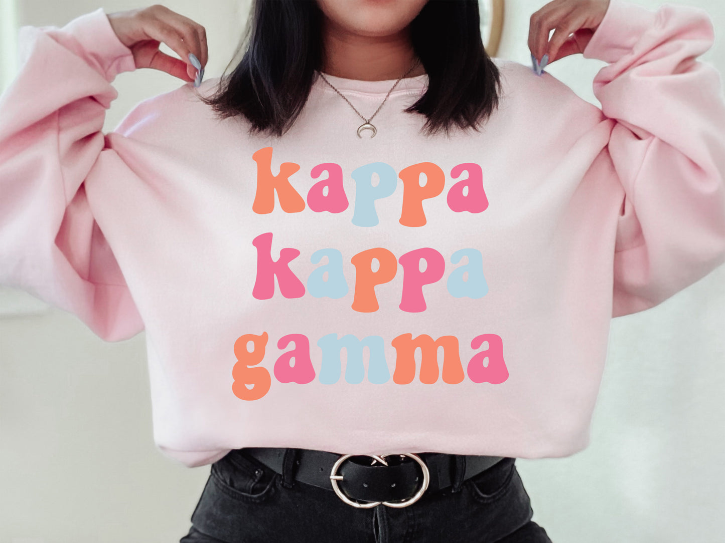 Kappa Kappa Gamma Vividly Vibrant Sorority Sweatshirt _ 3166g