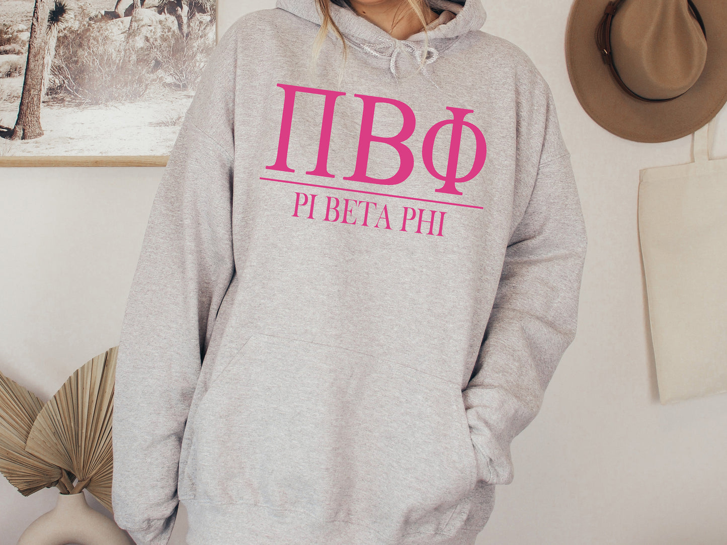 Pi Beta Phi Loud Letters Sorority Hoodie _ 486g