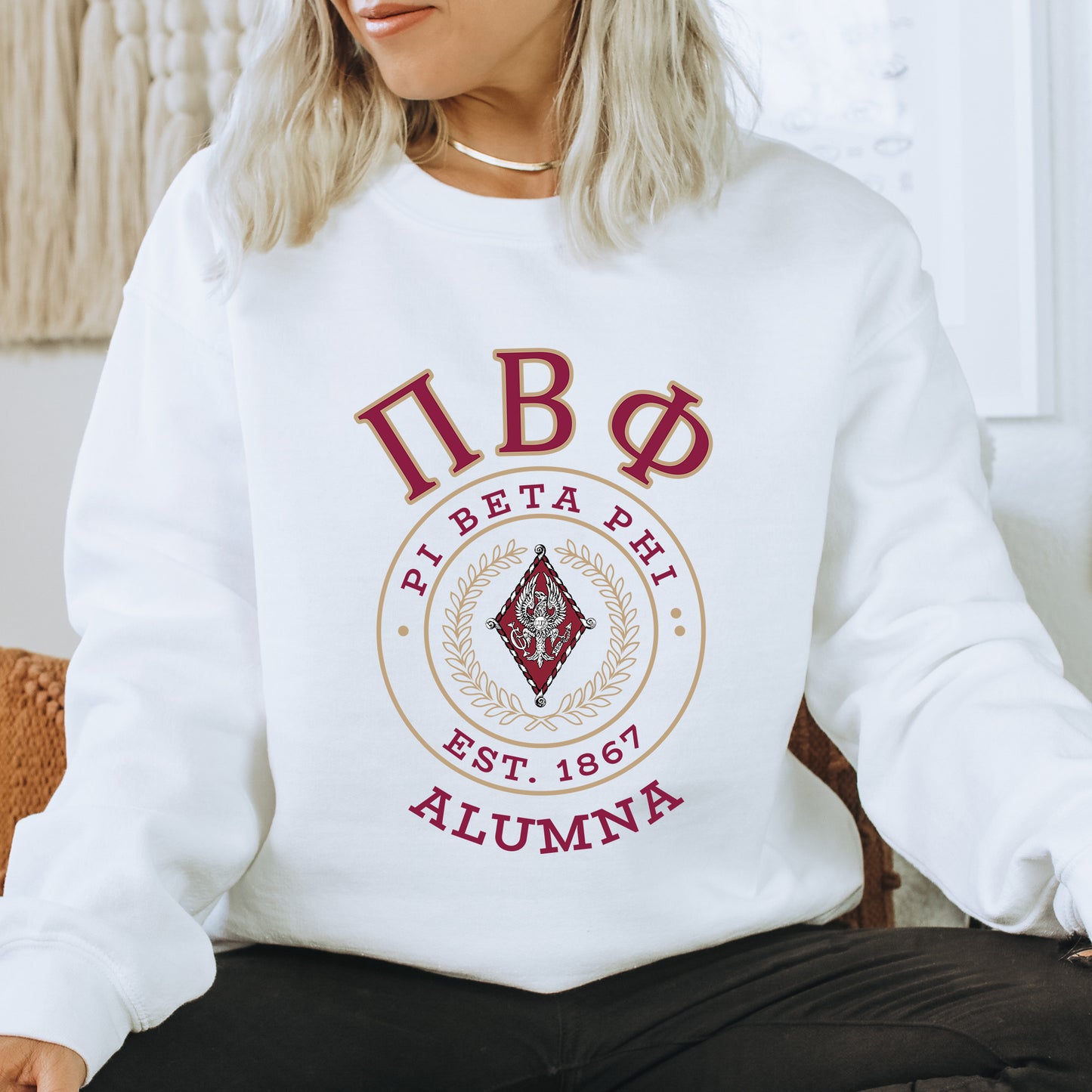 Pi Beta Phi Alumna Vintage Sorority Sweatshirt _ 31029g