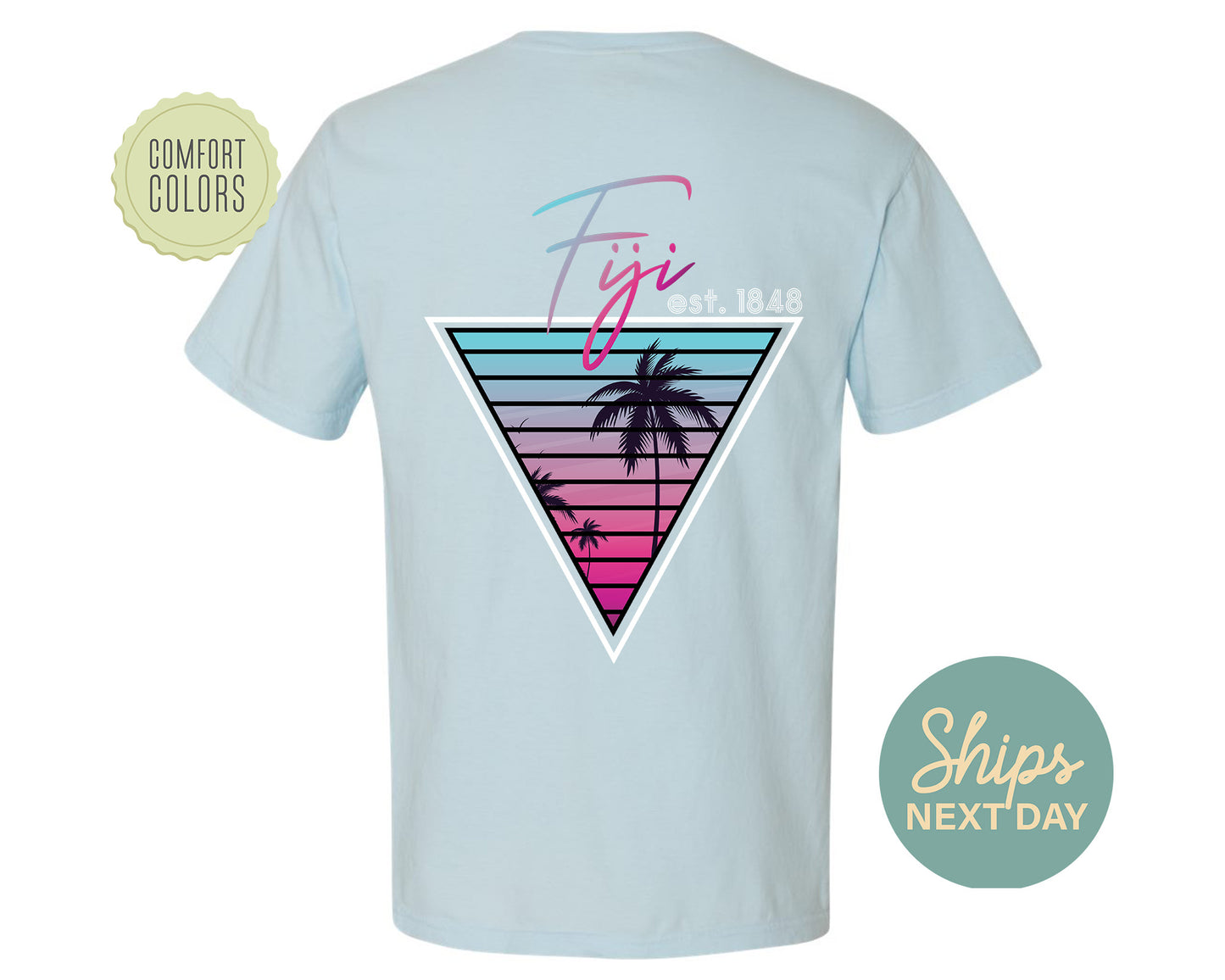 FIJI Tropical Twilight Comfort Colors Fraternity T-shirt _ 31566g