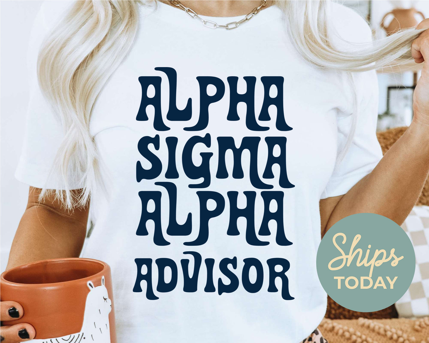 Alpha Sigma Alpha Best Advisor Sorority T-shirt _ 3103g