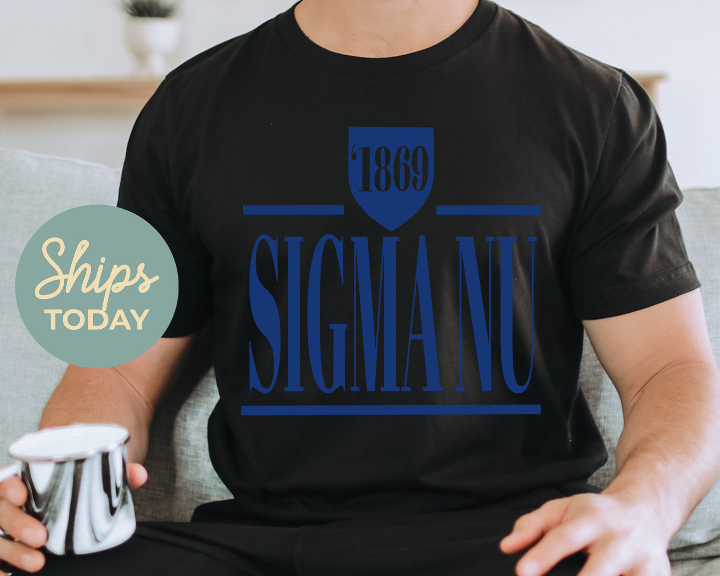 Sigma Nu Shield Fraternity T-shirt _ 1206g