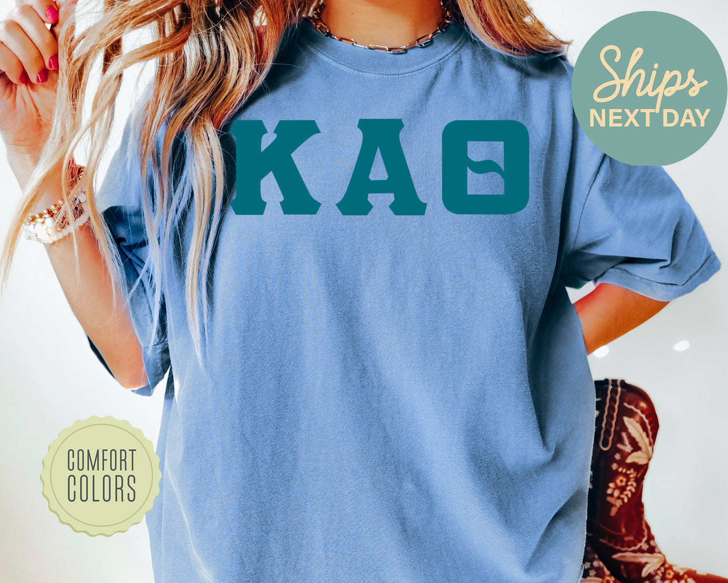 Kappa Alpha Theta Back to the Basics Comfort Colors Sorority T-shirt _ 637g