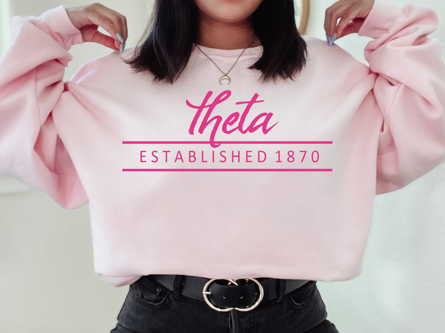Kappa Alpha Theta All Pink Sorority Sweatshirt _ 767g