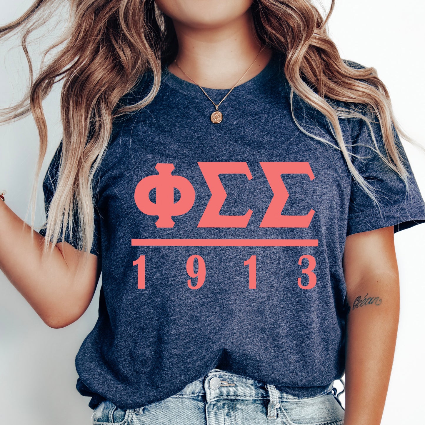 Phi Sigma Sigma Monochromatic Sorority T-shirt _ 30862g