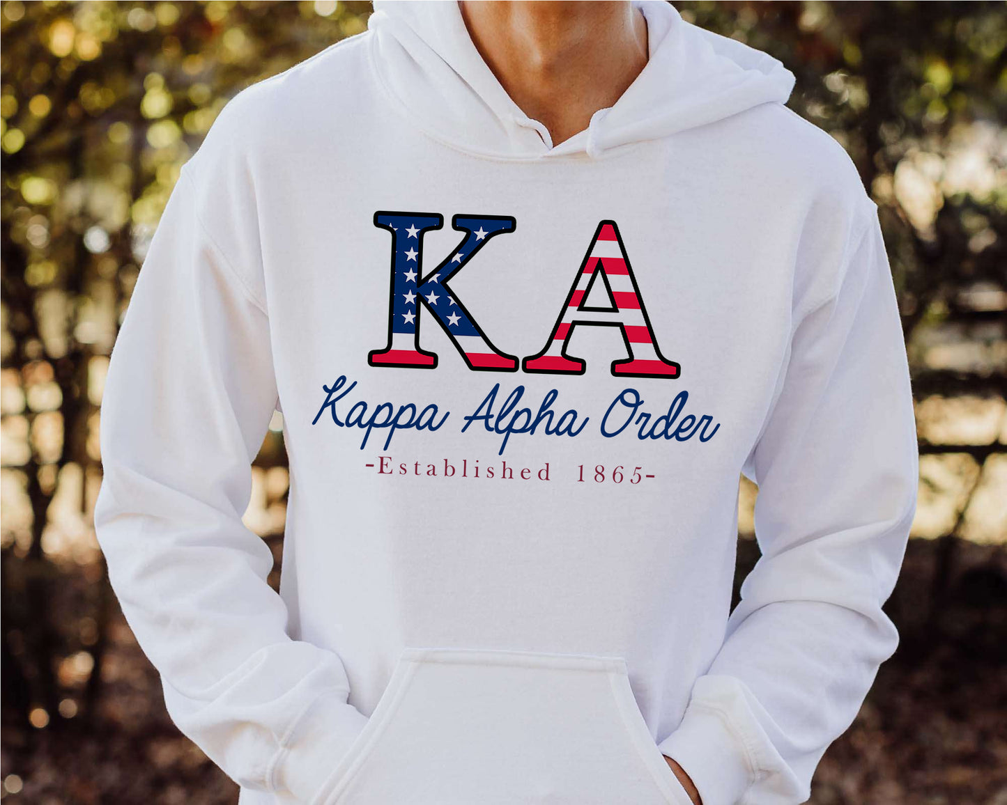 Kappa Alpha Order American Flag Letters Fraternity Hoodie _ 1166g