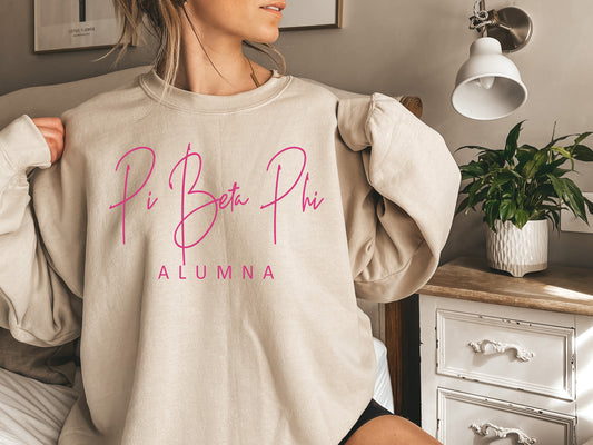 Pi Beta Phi Simple and Sweet Alumna Sorority Sweatshirt _ 512g