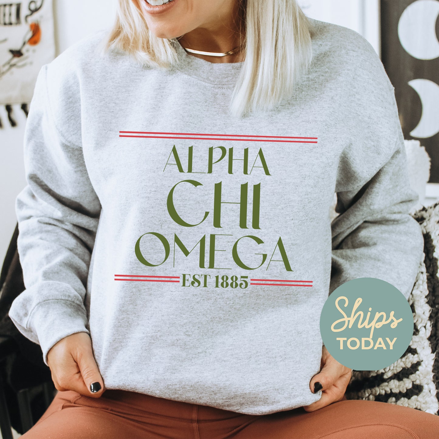 Alpha Chi Omega Greek Harmony Sorority Sweatshirt _ 34964g