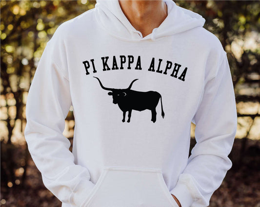 Pi Kappa Alpha Long Horn Fraternity Hoodie _ 1542g