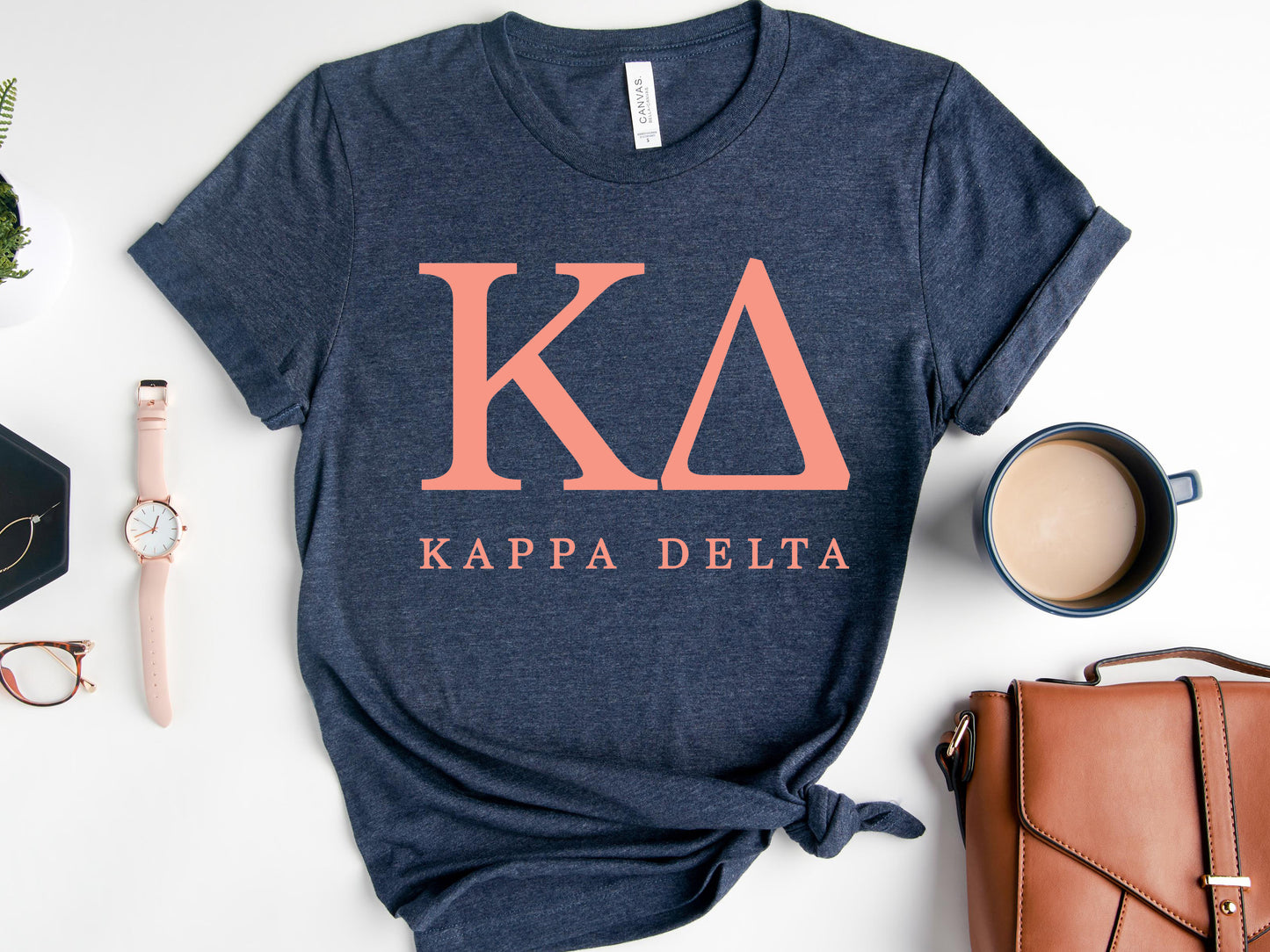 Kappa Delta Pink Personality Sorority T-shirt _ 664g