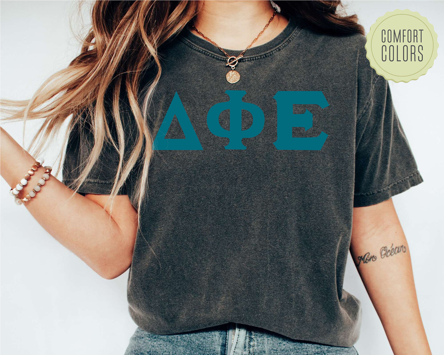 Delta Phi Epsilon Back to the Basics Comfort Colors Sorority T-shirt _ 634g