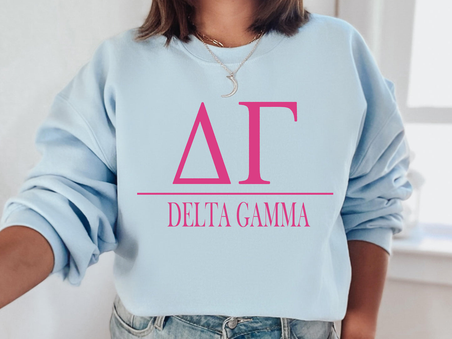 Delta Gamma Loud Letters Sorority Sweatshirt _ 477g