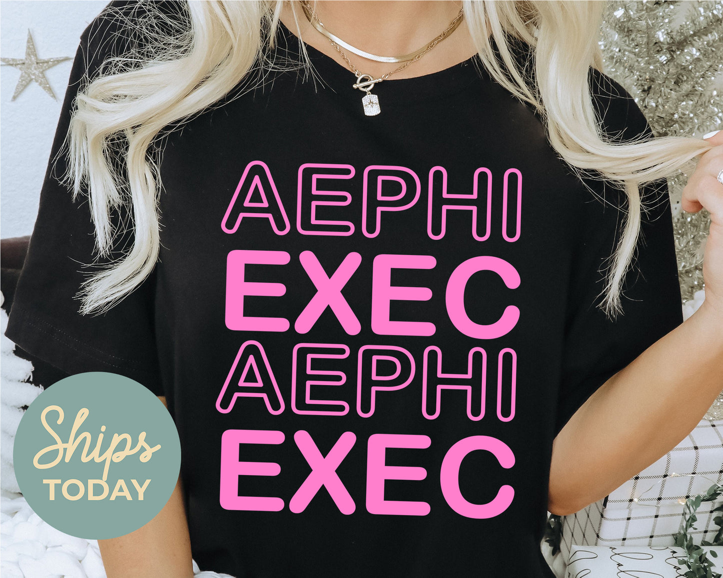 Alpha Epsilon Phi Executive Sisterhood Sorority T-shirt _ 30902g