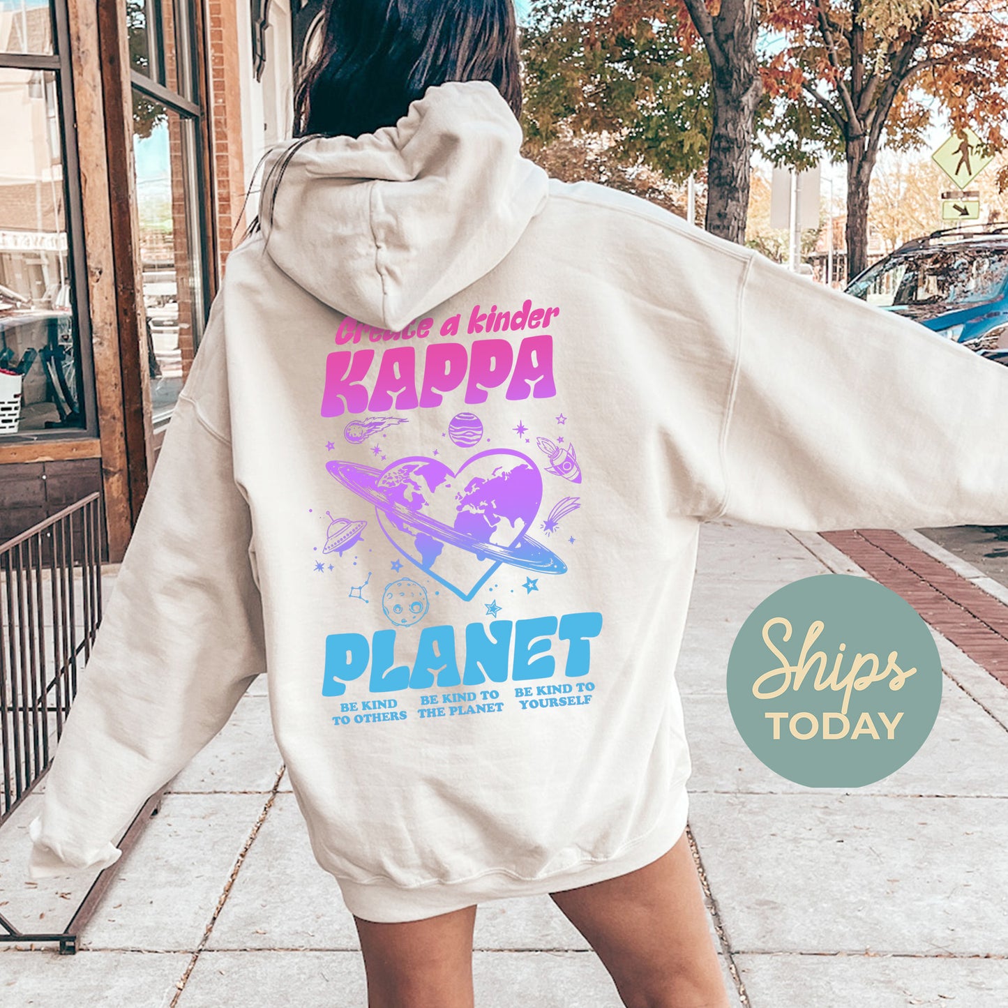 Kappa Kappa Gamma Ombre Worlds Sorority Hoodie _ 35558g