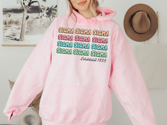 Sigma Sigma Sigma Lucy Sorority Hoodie _ 281g