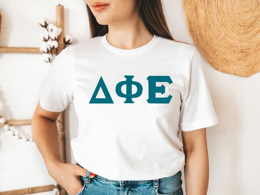 Delta Phi Epsilon Back to the Basics Sorority T-shirt _ 634g