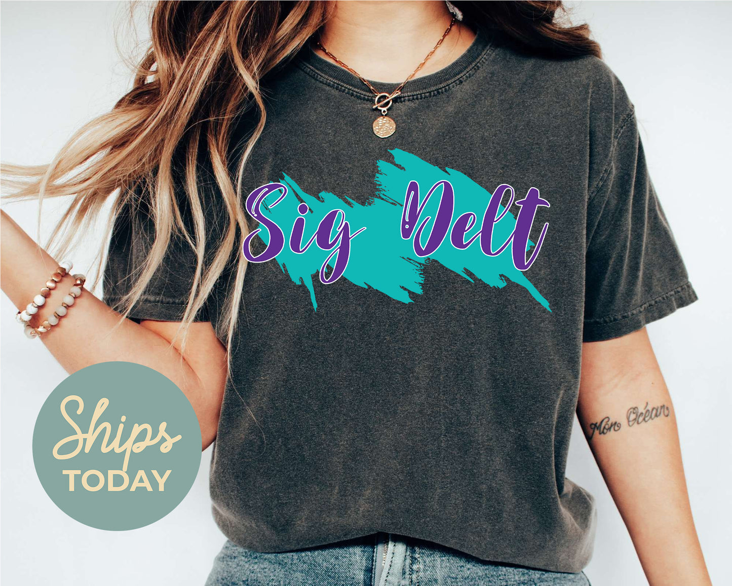 Sigma Delta Tau Paint Party Sorority T-shirt _ 4493g