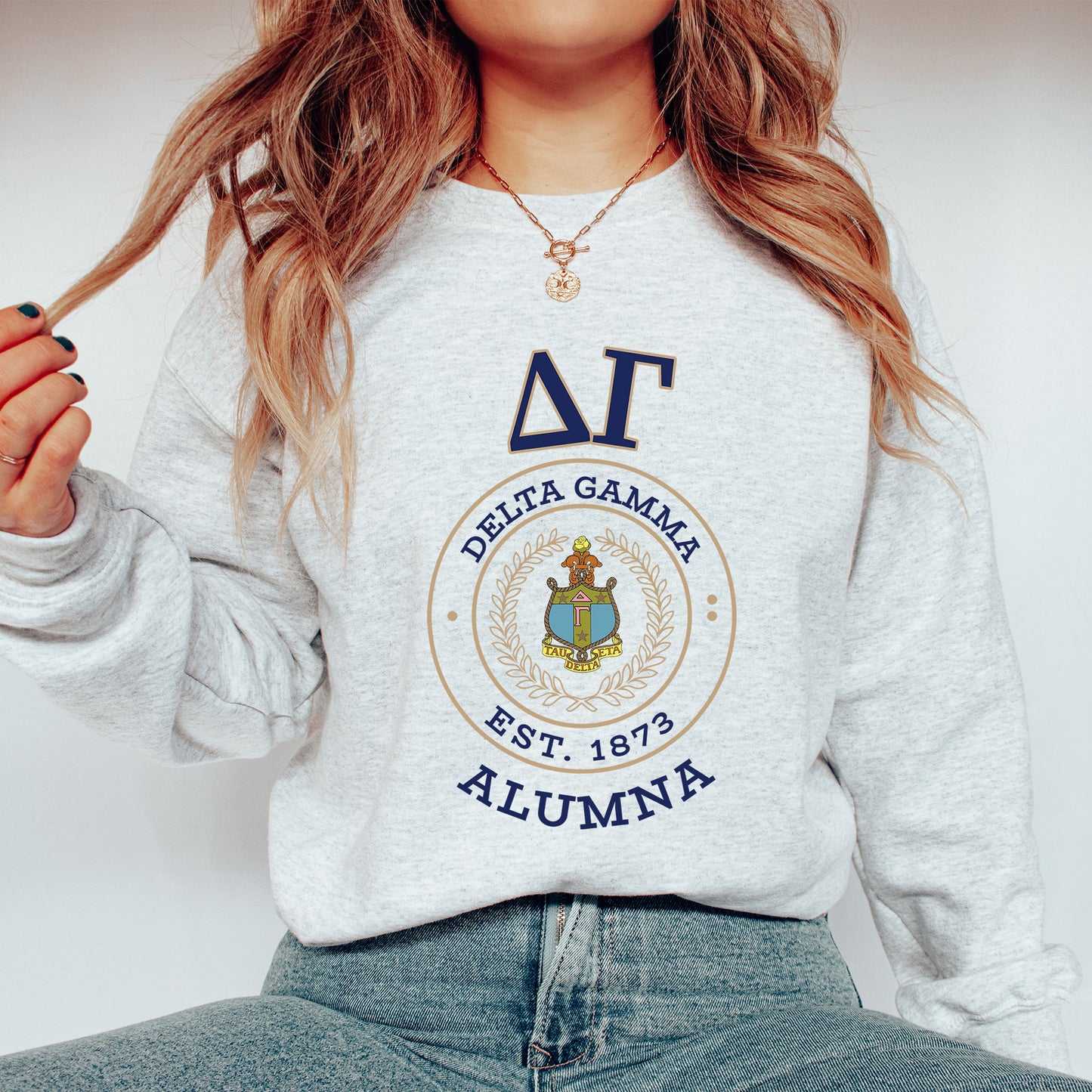 Delta Gamma Alumna Vintage Sorority Sweatshirt _ 31020g