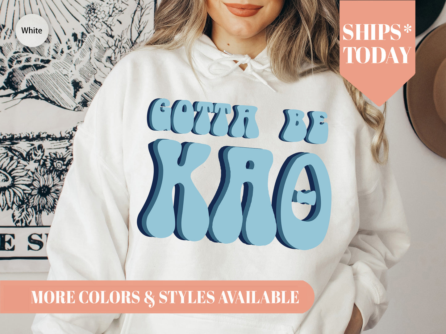 Kappa Alpha Theta They've Gotta Be Sorority Hoodie _ 351g