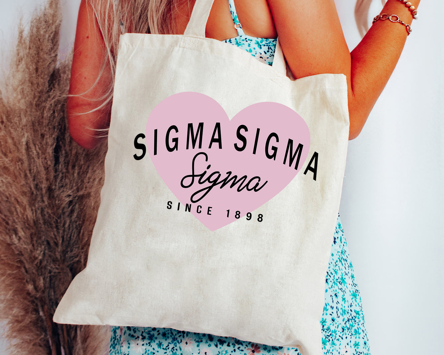 Sigma Sigma Sigma Pretty in Pink Sorority Tote Bag _ 34305g