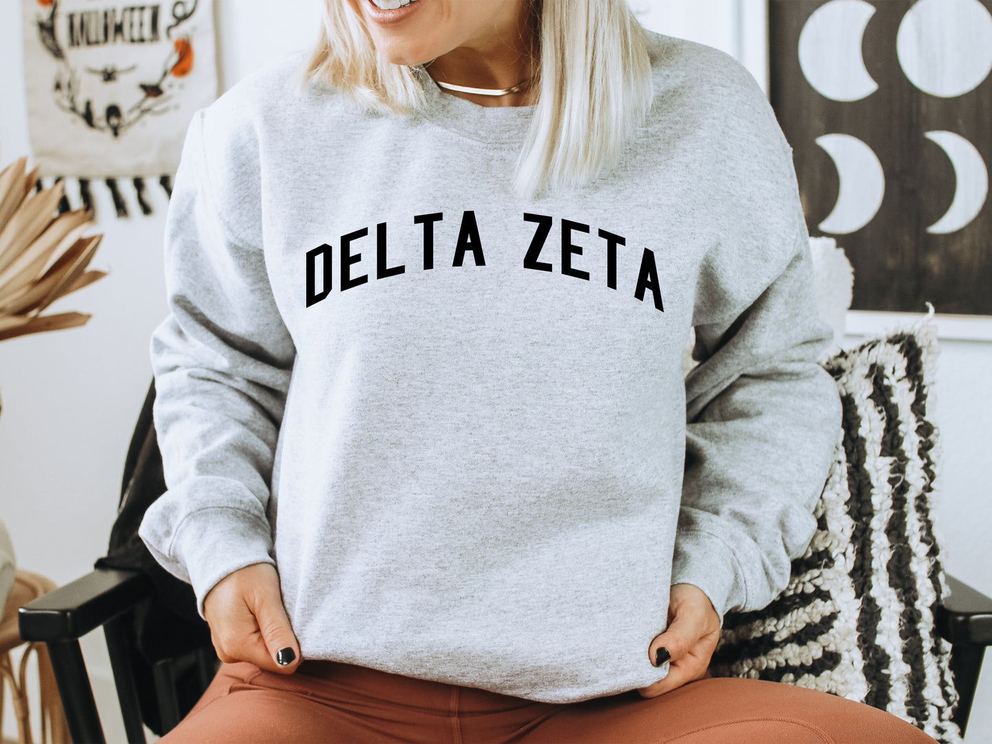 Delta Zeta Just Bold Sorority Sweatshirt _ 2382g