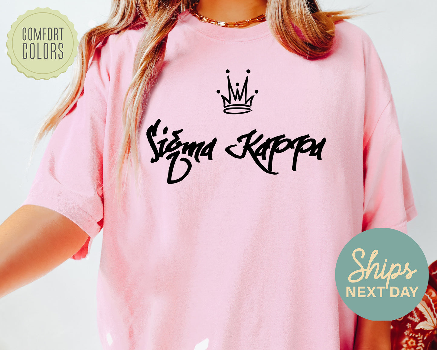 Sigma Kappa Queen Comfort Colors Sorority T-shirt _ 2469g