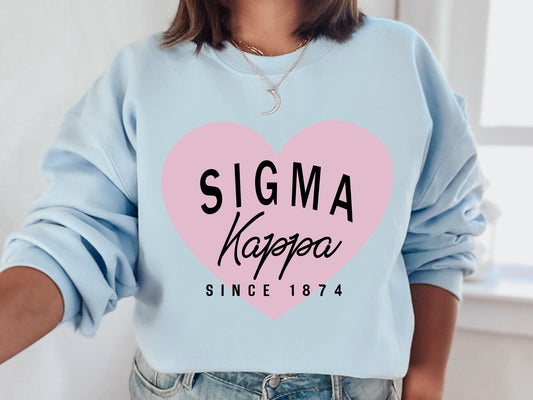 Sigma Kappa Pretty in Pink Sorority Sweatshirt _ 462g