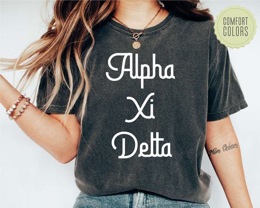 Alpha Xi Delta All About That Pop Comfort Colors Sorority T-shirt _ 2689g