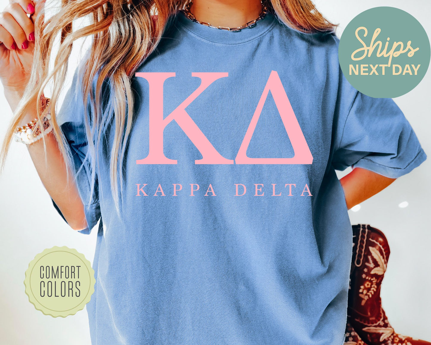 Kappa Delta Everything Pink Comfort Colors Sorority T-shirt _ 326g