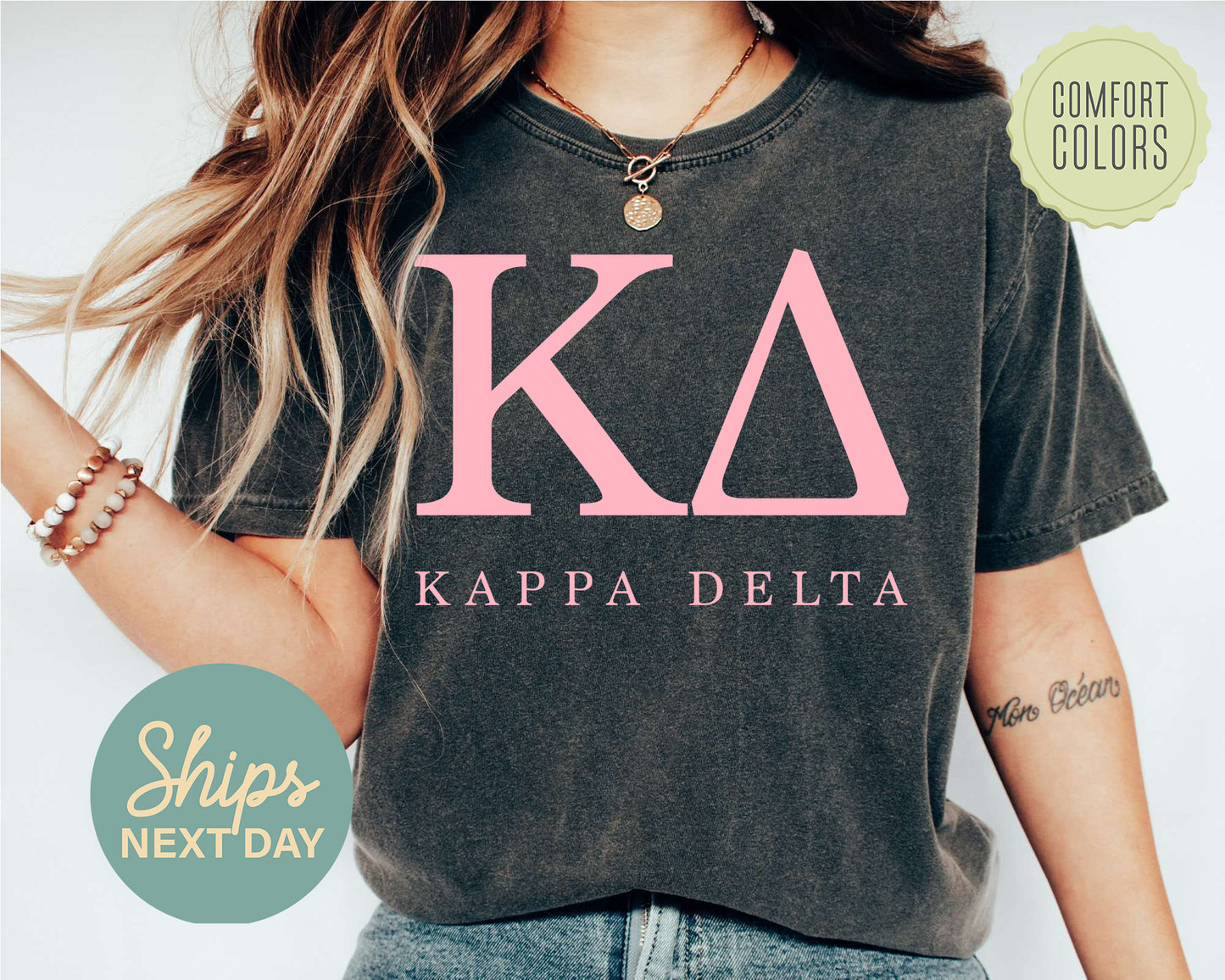 Kappa Delta Everything Pink Comfort Colors Sorority T-shirt _ 326g