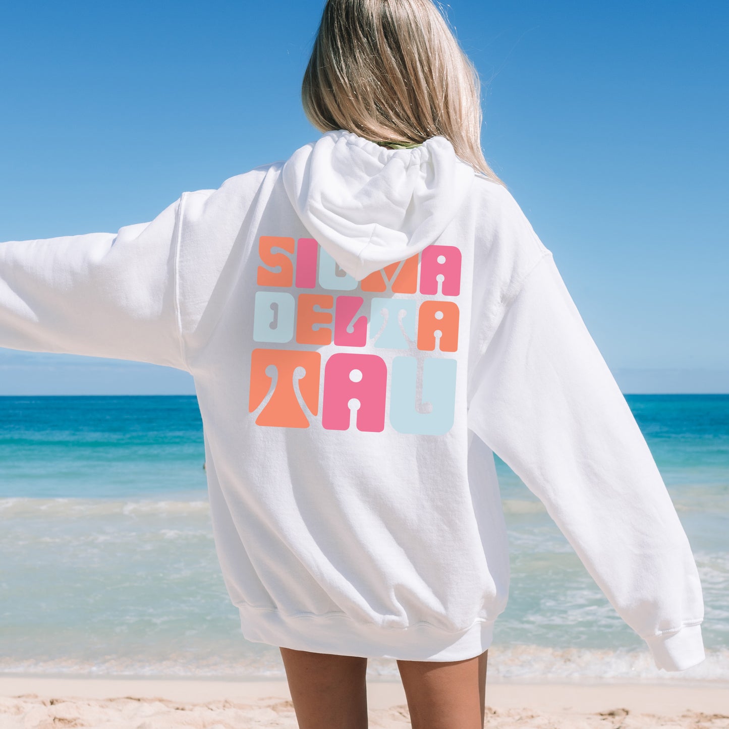 Sigma Delta Tau Vibrant Verve Sorority Hoodie _ 32622g
