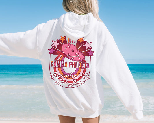 Gamma Phi Beta Roundin' up the Best Sorority Hoodie _ 32908g