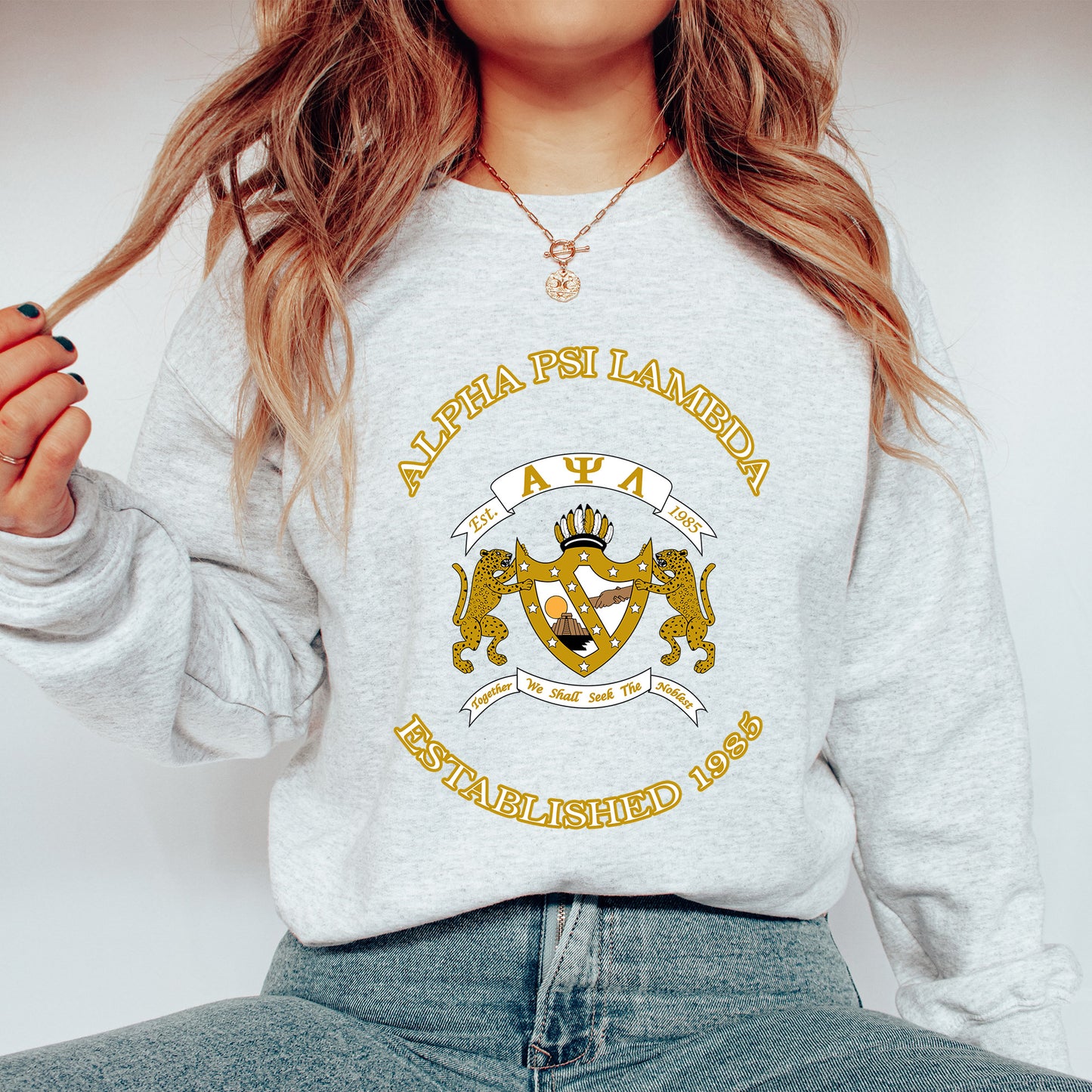 Alpha Psi Lambda Iconic Insignia COED Sweatshirt _ 35666g