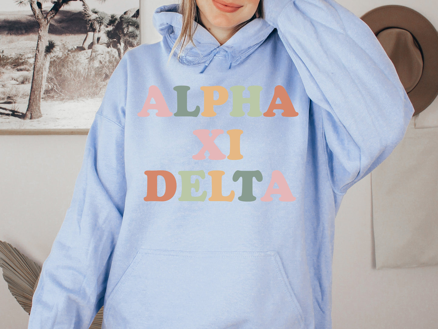 Alpha Xi Delta Bright and Proud Sorority Hoodie _ 422g