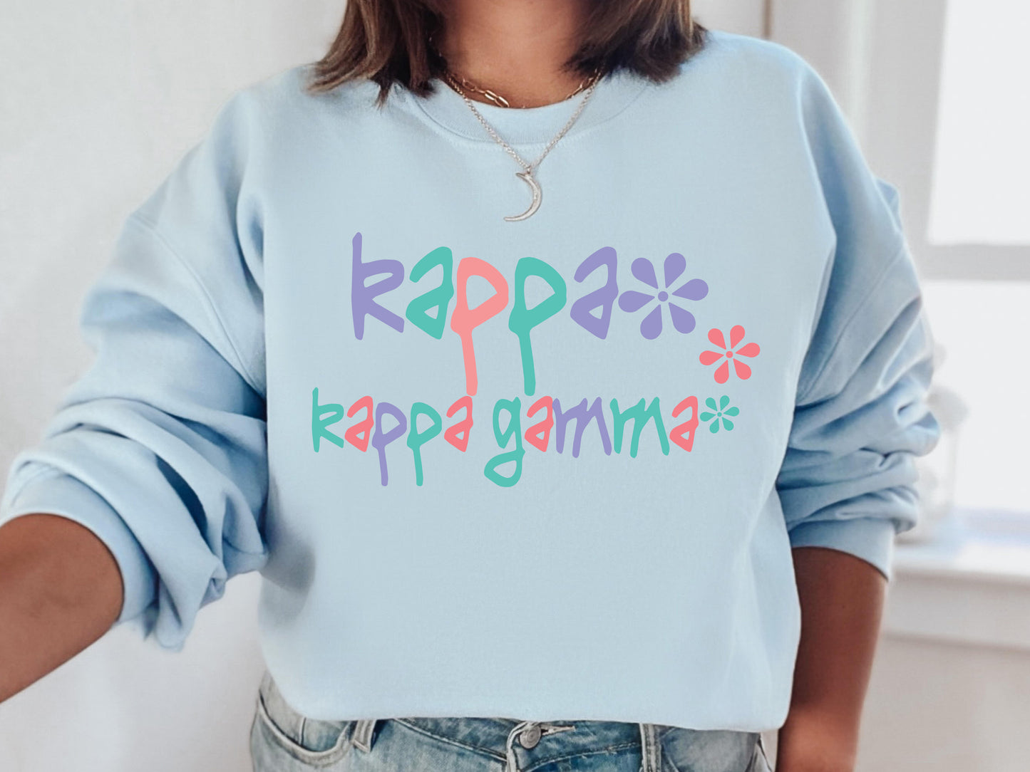 Kappa Kappa Gamma Colorful Floral Sorority Sweatshirt _ 2620g