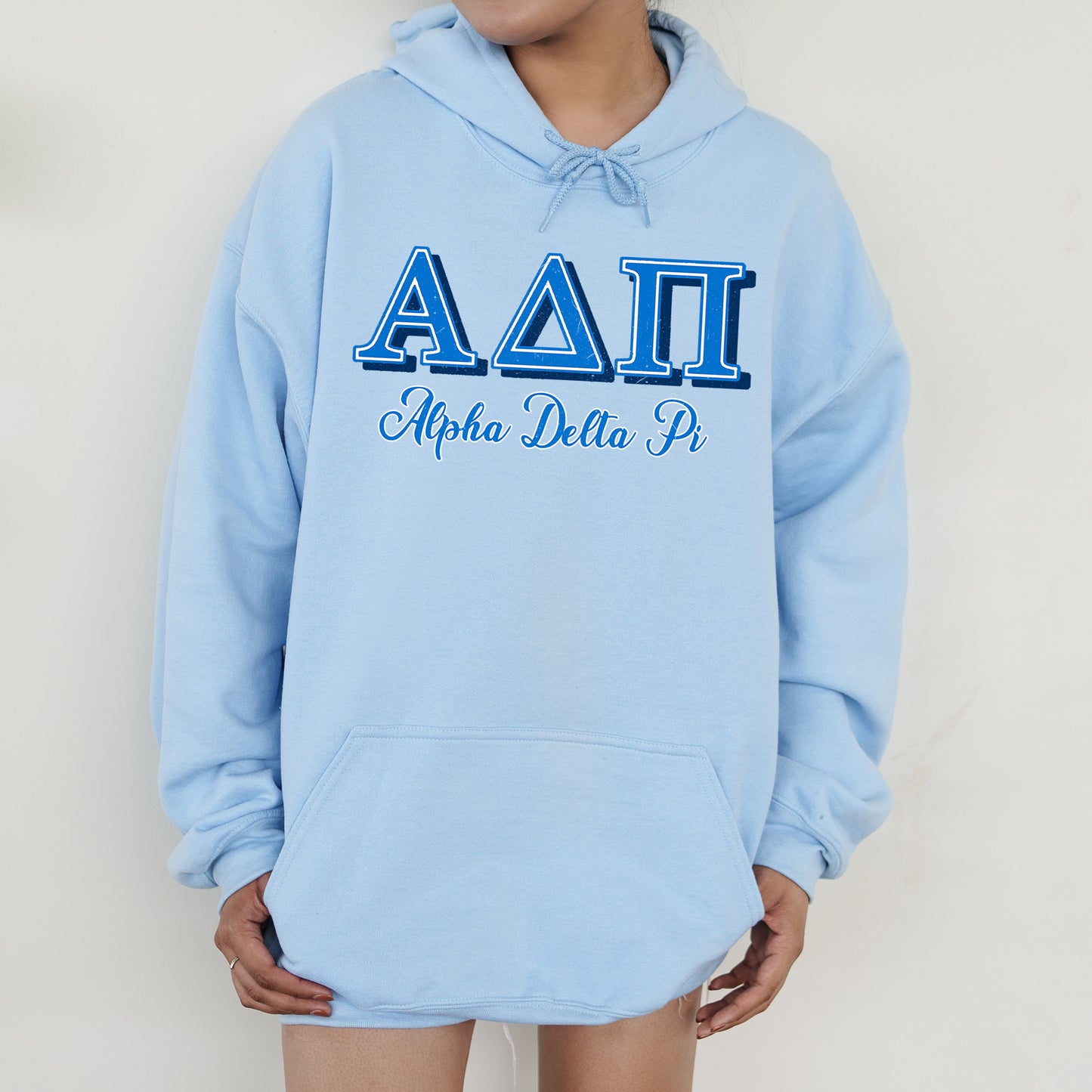 Alpha Delta Pi Greek Colors Sorority Hoodie _ 36070g