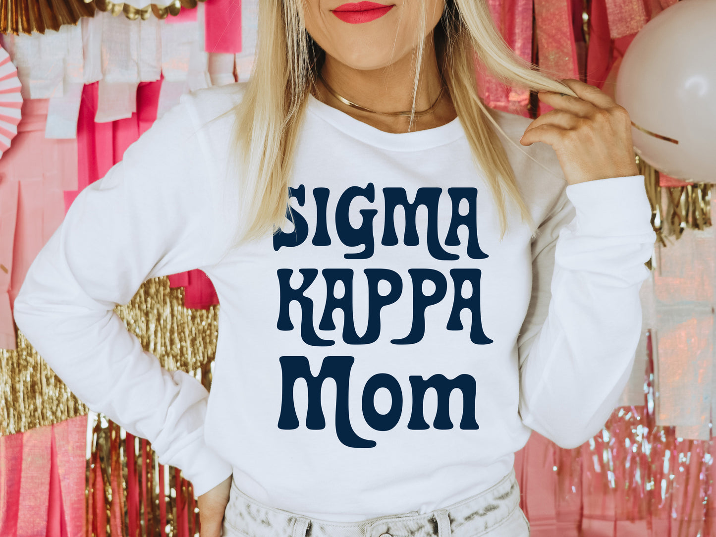 Sigma Kappa Got it from my Mom Sorority Long Sleeve T-shirt _ 3093g