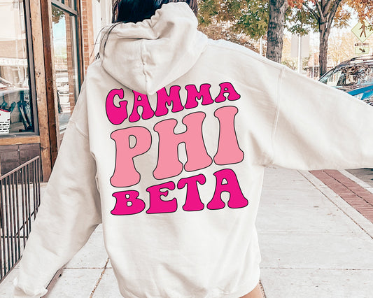 Gamma Phi Beta Shades of Pink Sorority Hoodie _ 32986g