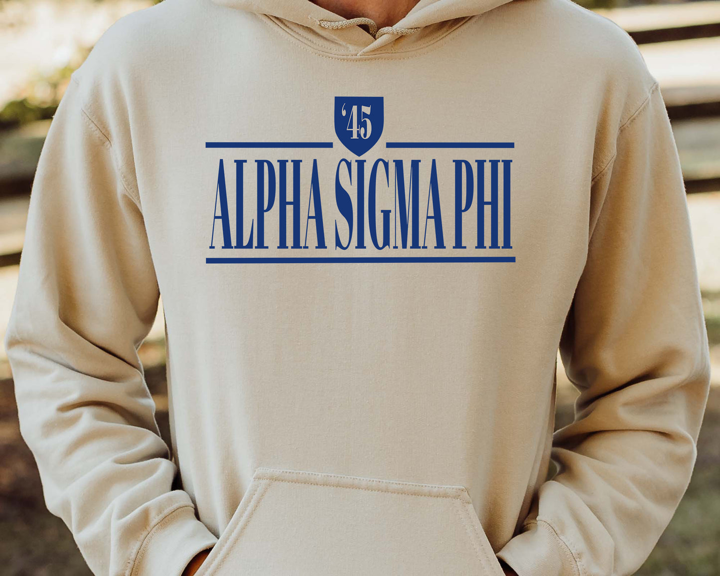 Alpha Sigma Phi Shield Fraternity Hoodie _ 1185g
