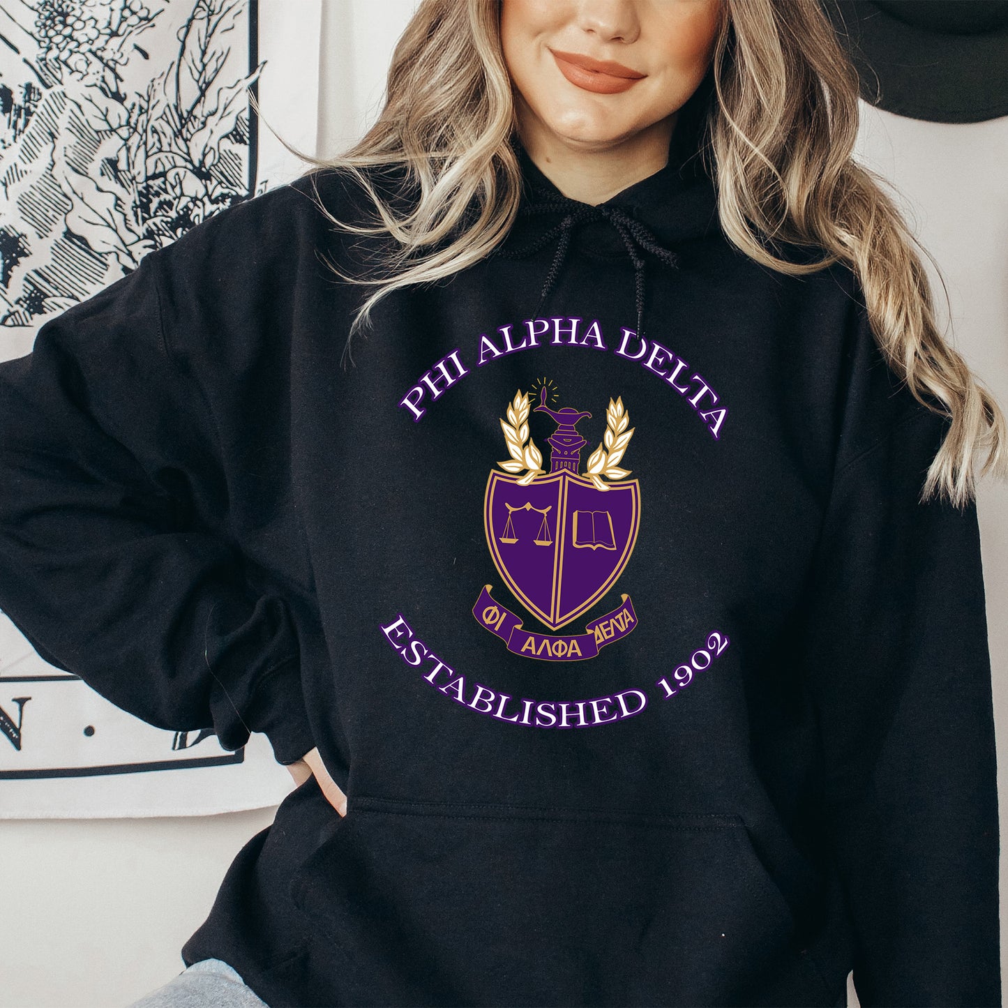 Phi Alpha Delta Iconic Insignia COED Hoodie _ 35672g